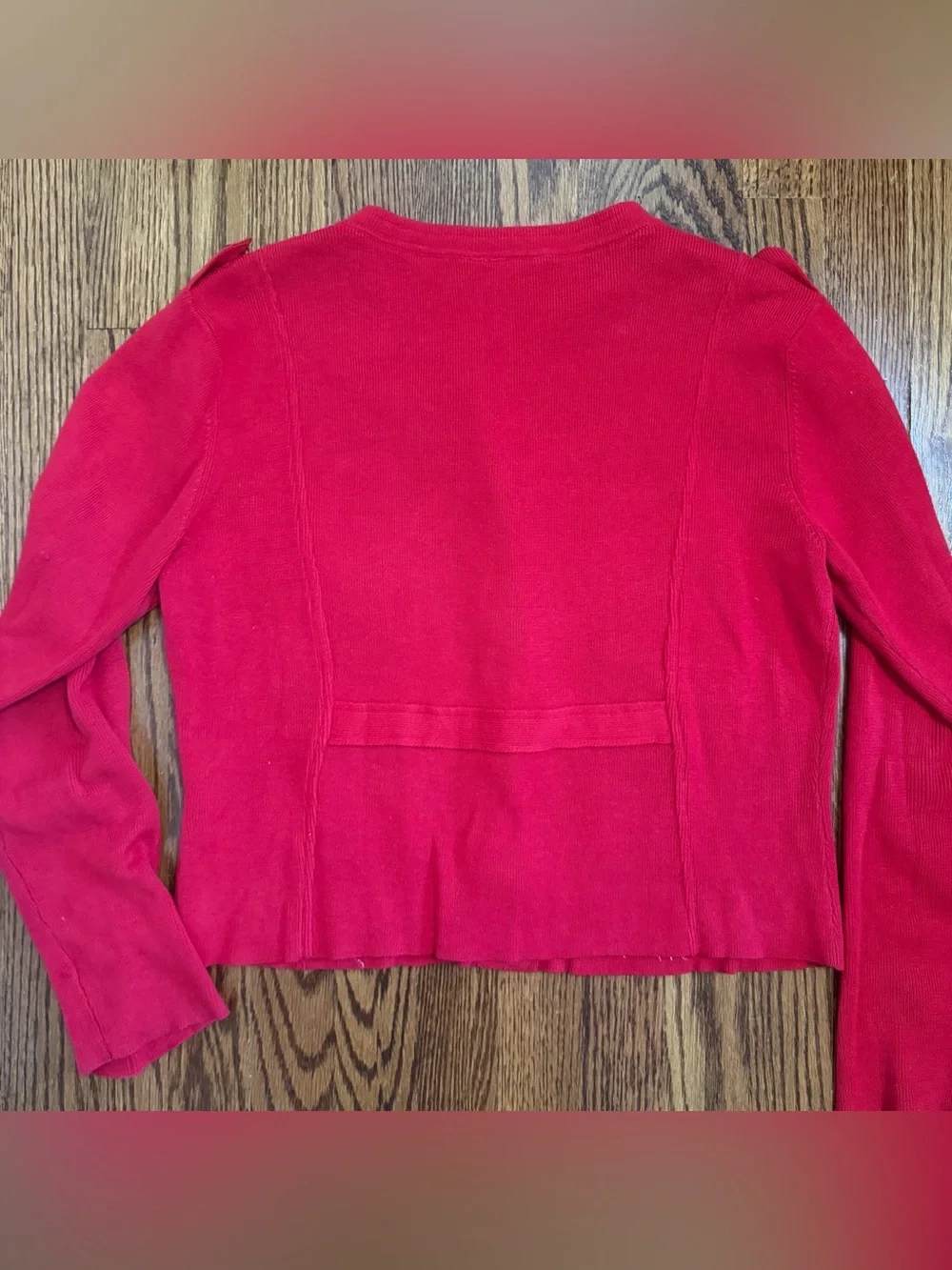Belle Pointe Vintage Red Nutcracker Holiday Button Down Sweater Size Medium